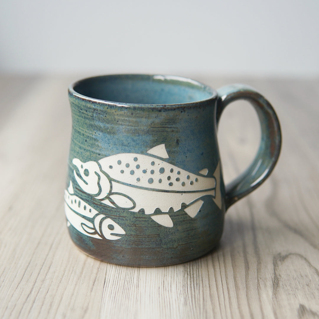 Salmon Mug - Hearth Collection Handmade Pottery