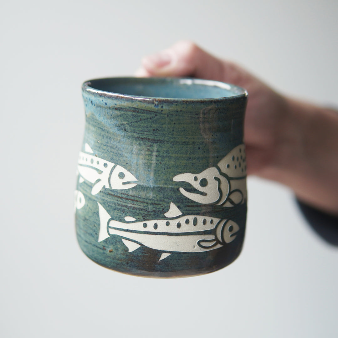 Salmon Mug - Hearth Collection Handmade Pottery