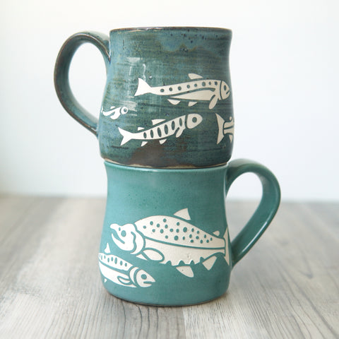 Salmon Mug - Hearth Collection Handmade Pottery