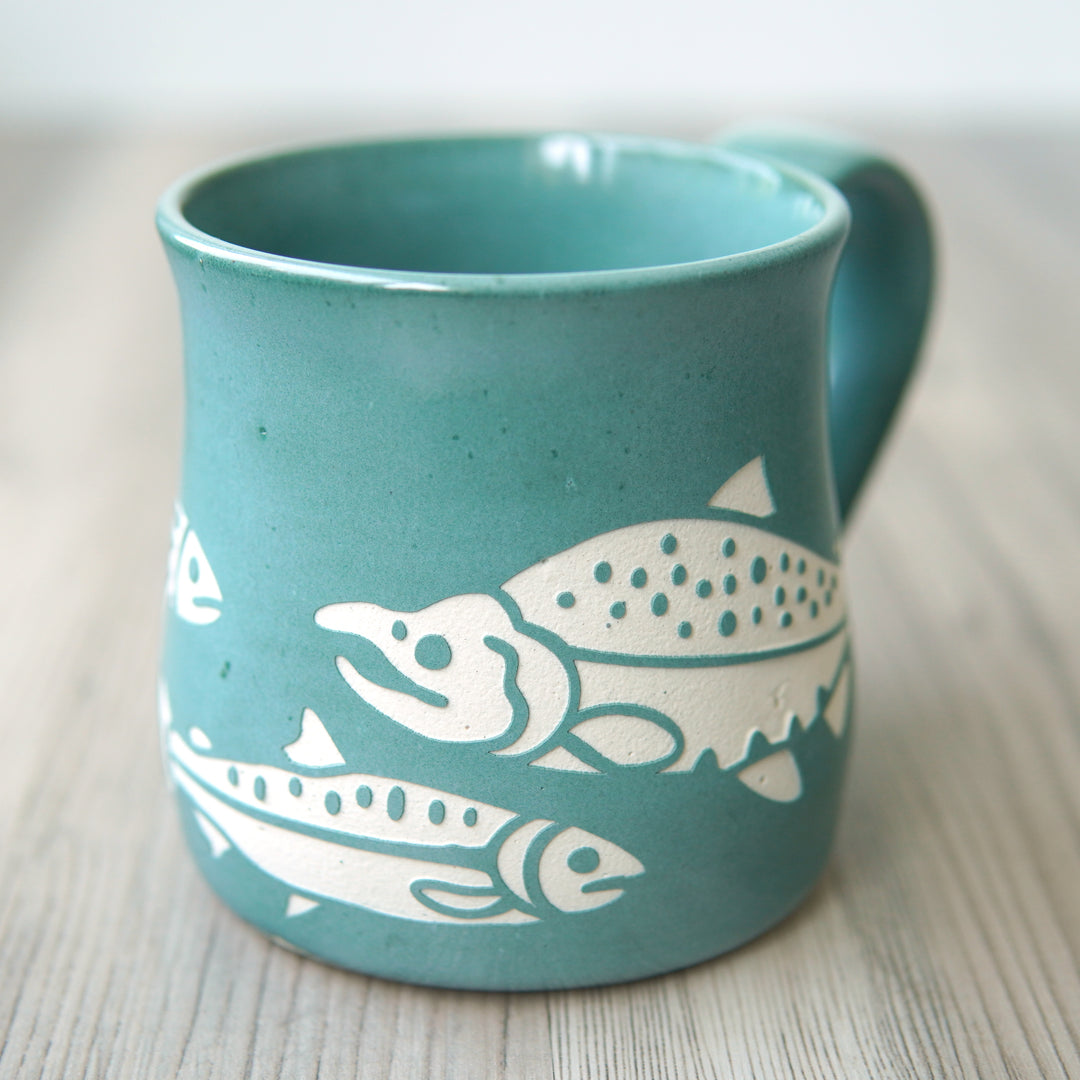 Salmon Mug - Hearth Collection Handmade Pottery