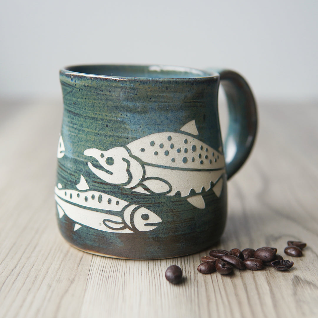 Salmon Mug - Hearth Collection Handmade Pottery