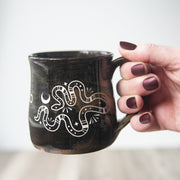 Snake + Moon Mug - Hearth Collection Handmade Pottery