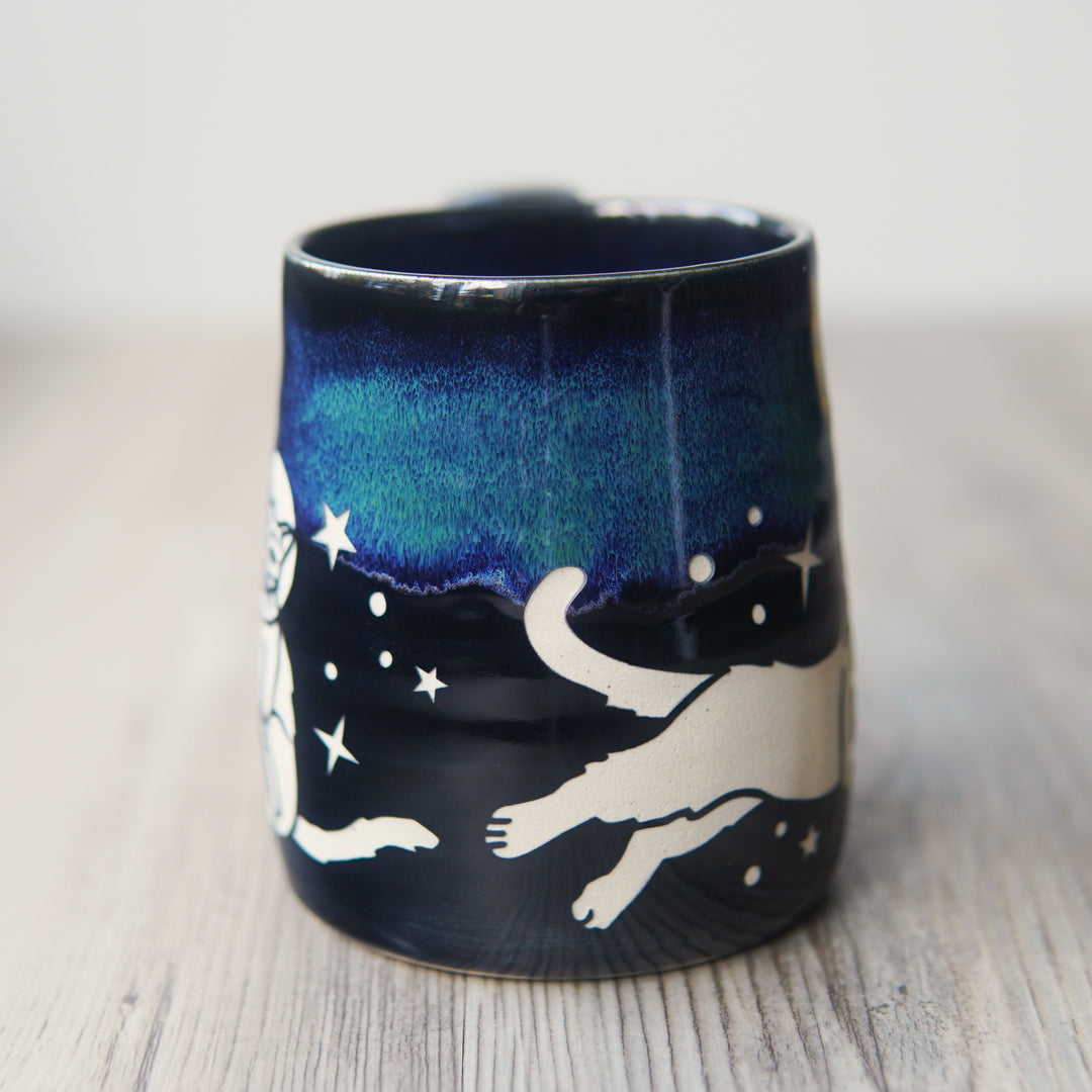 Space Cats Mug - Hearth Collection Handmade Pottery