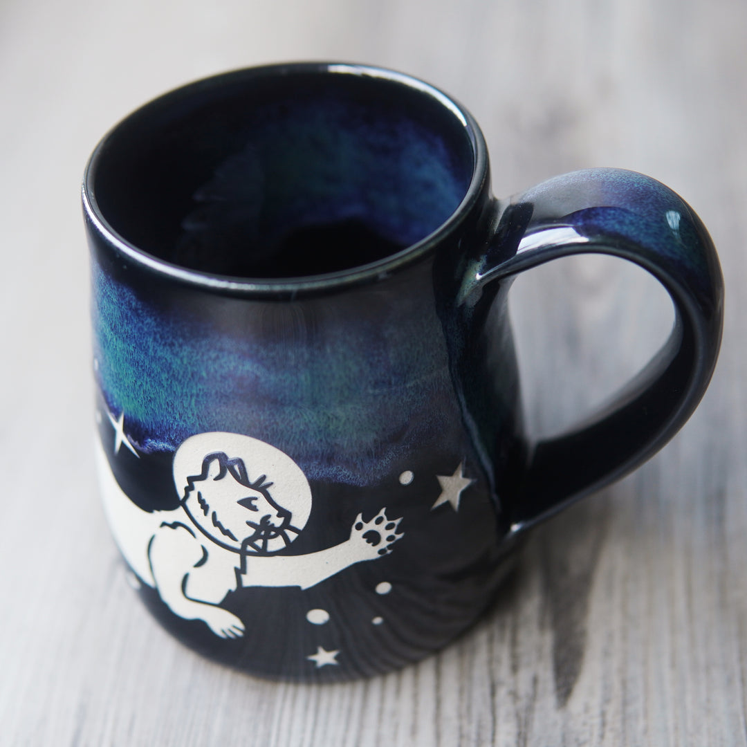 Space Cats Mug - Hearth Collection Handmade Pottery