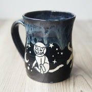 Space Cats Mug - Hearth Collection Handmade Pottery