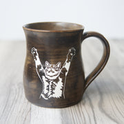 Cat Stretching Mug - Hearth Collection Handmade Pottery