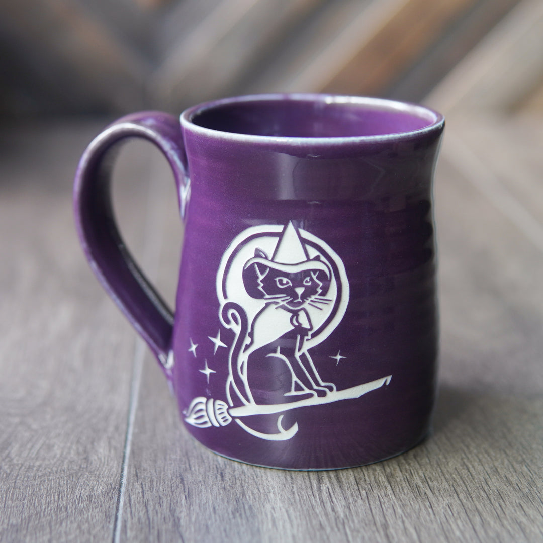 Witch Cat Mug - Hearth Collection Handmade Pottery