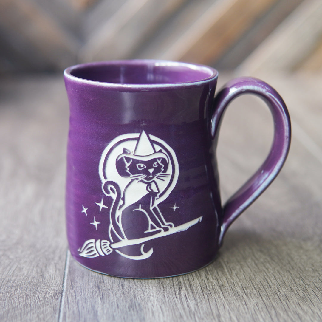 Witch Cat Mug - Hearth Collection Handmade Pottery
