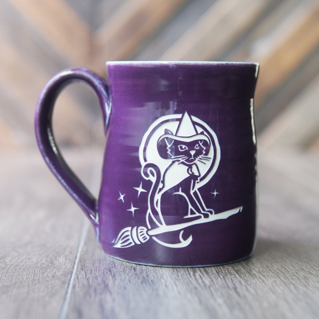 Witch Cat Mug - Hearth Collection Handmade Pottery