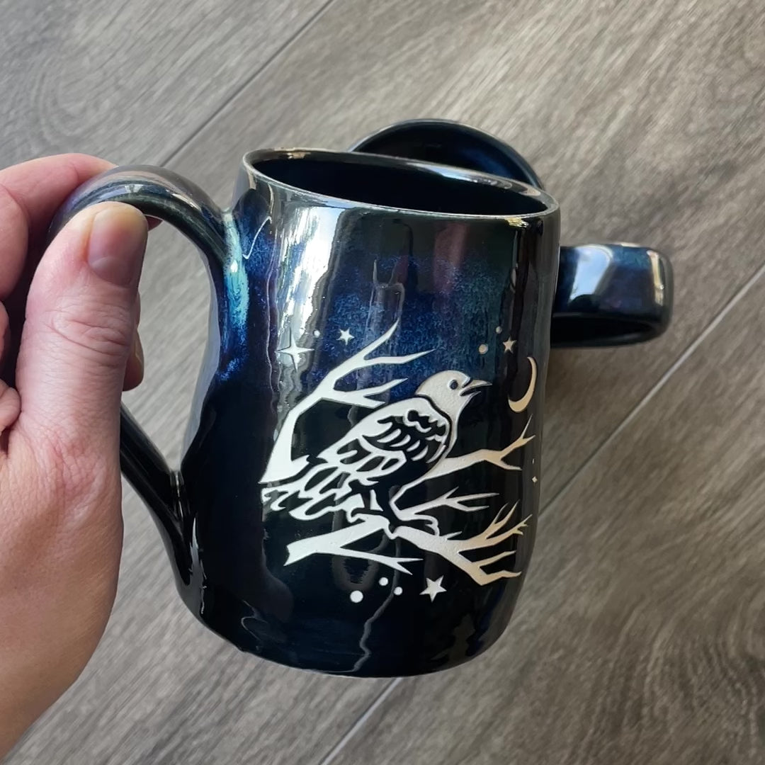 Crow Mug - Hearth Collection Handmade Pottery