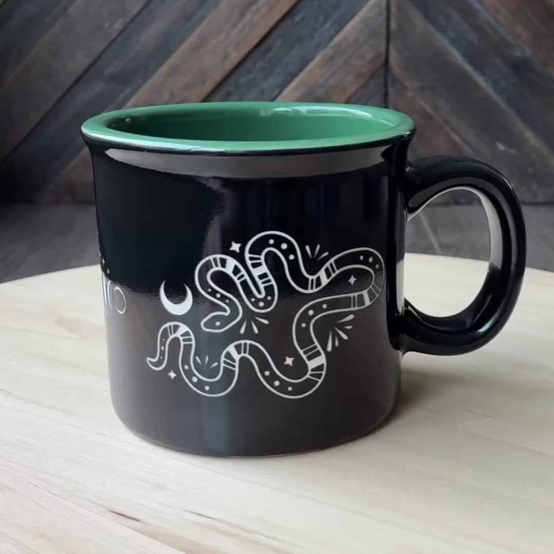 Celestial Snake Camp Mug - made in USA ceramic