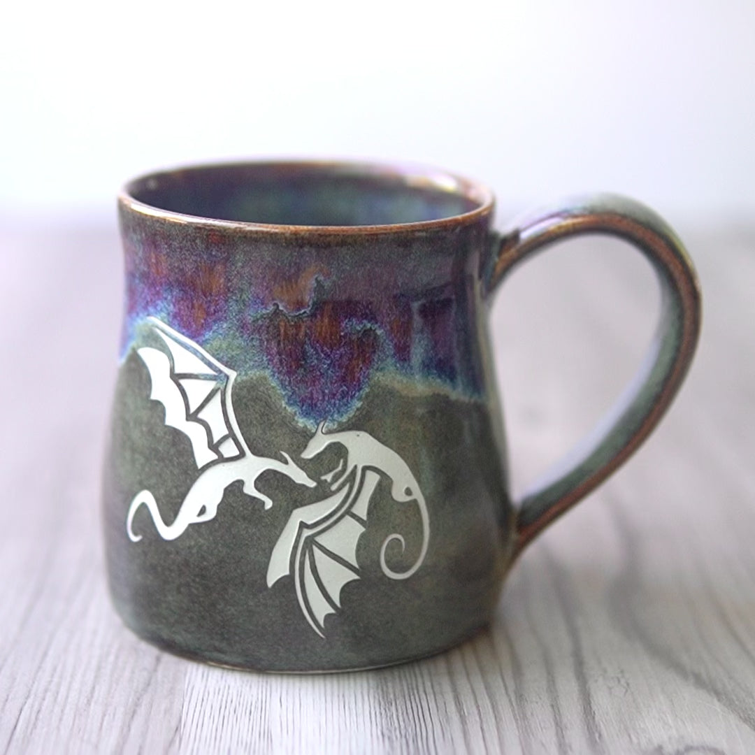 Dragons Mug - Hearth Collection Handmade Pottery