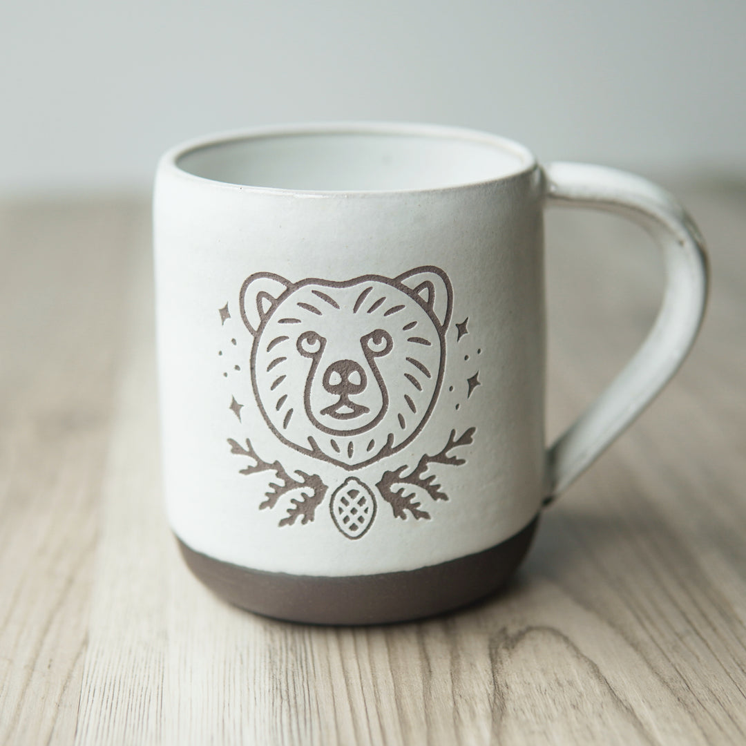 Bear Mug, Farmhouse Style Handmade Pottery