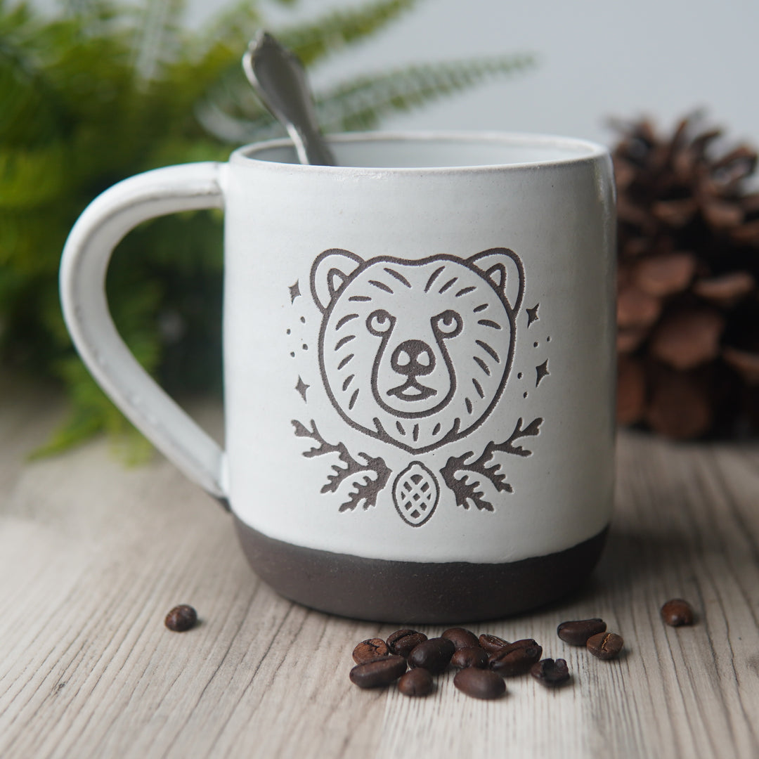 Bear Mug, Farmhouse Style Handmade Pottery