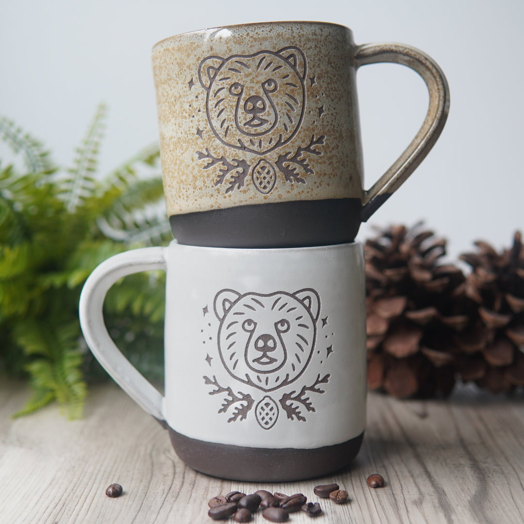 Bear Mug, Farmhouse Style Handmade Pottery