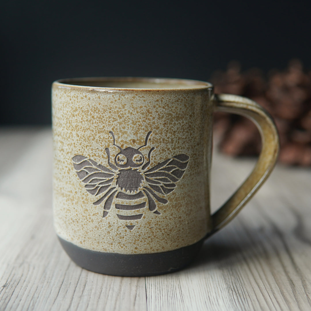 Bee Mug - Farmhouse Style Handmade Pottery