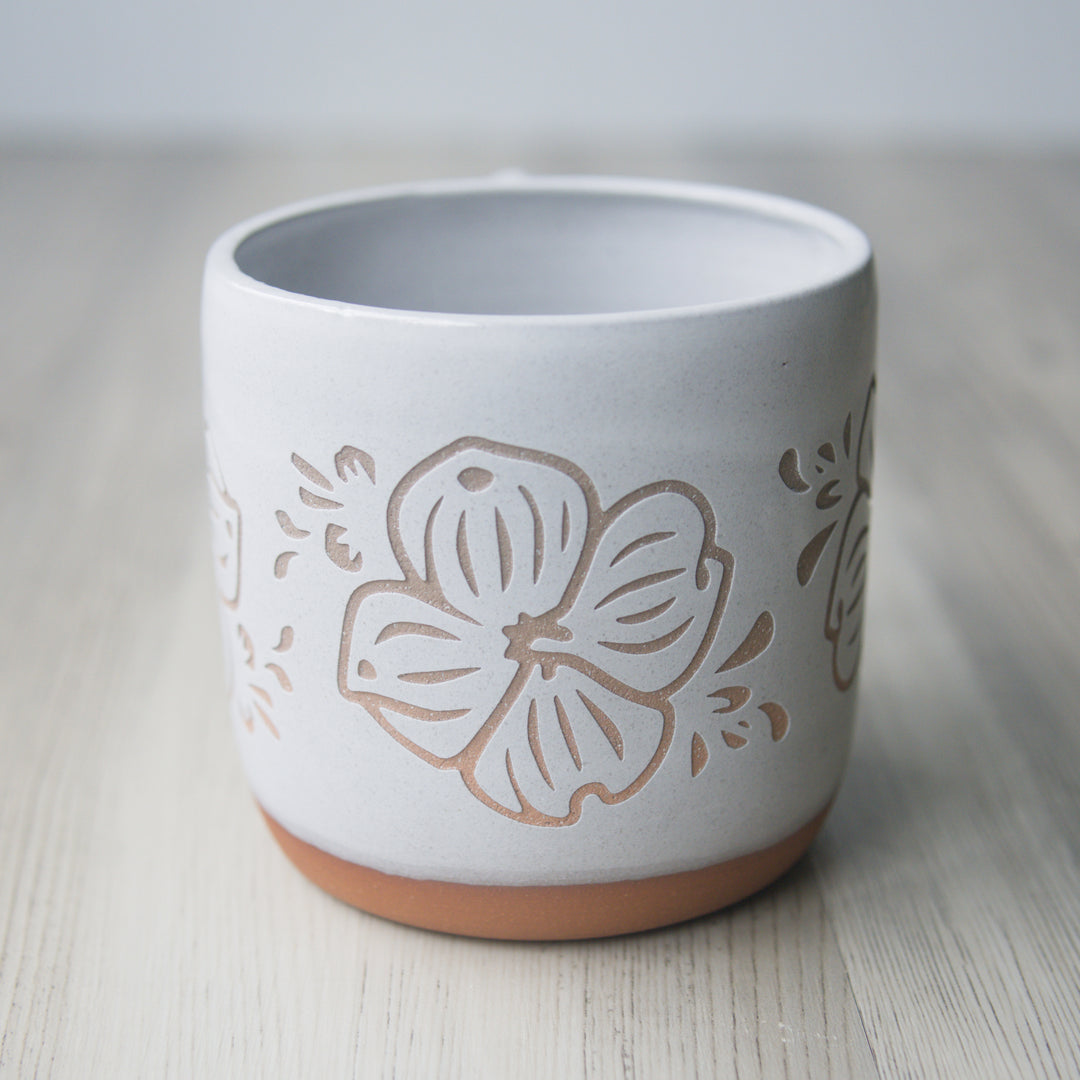 Dogwood Flowers Mug - Farmhouse Style Handmade Pottery