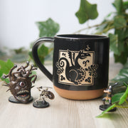 Dragon Mug, Farmhouse Style Handmade Pottery