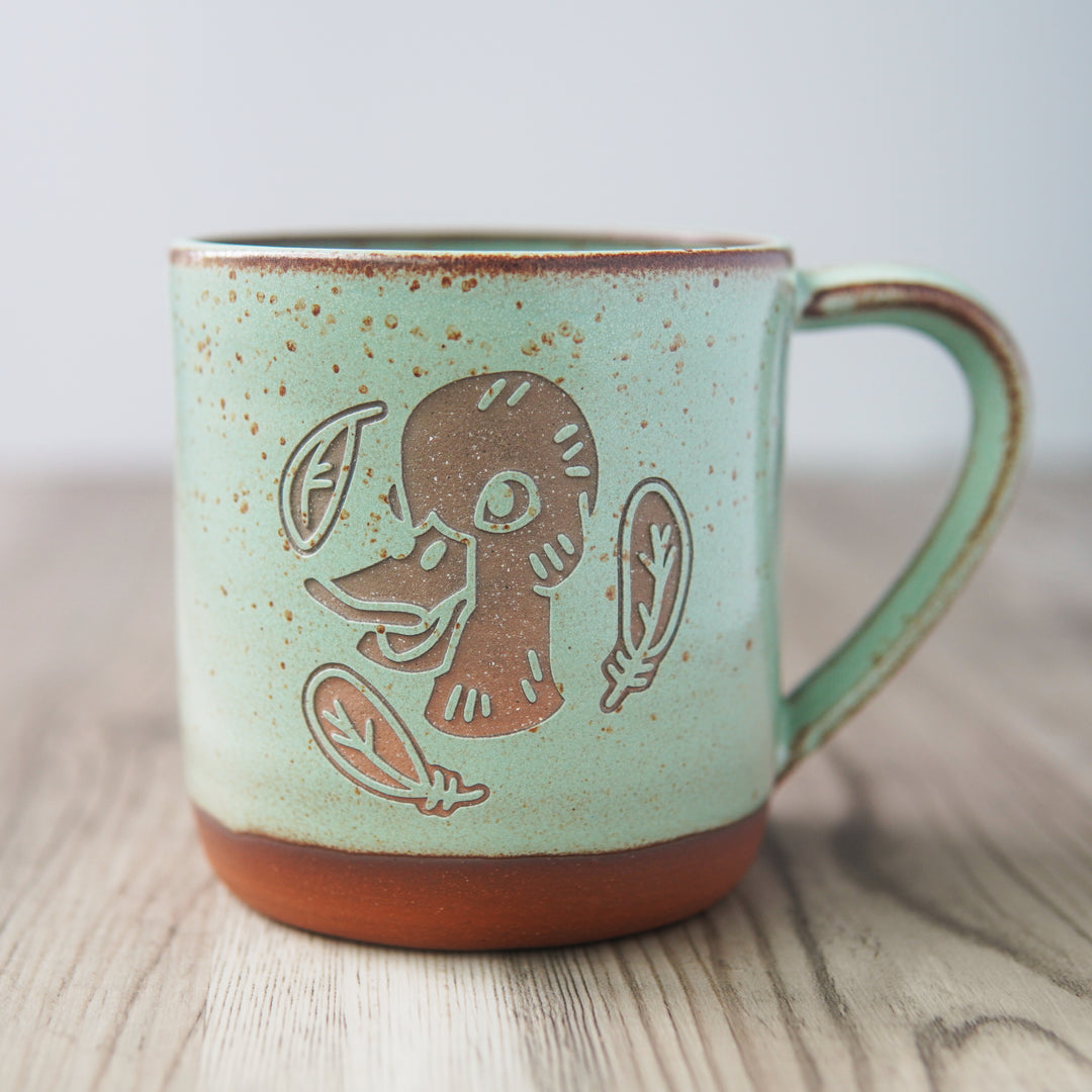 Duck Mug, Farmhouse Style Handmade Pottery