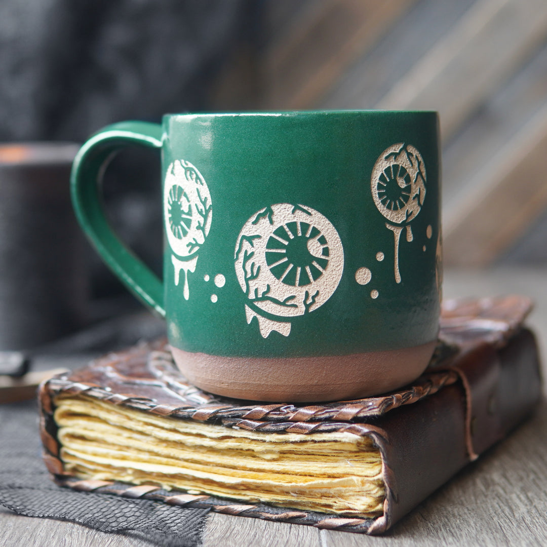 Eyeballs Mug, Farmhouse Style Handmade Pottery