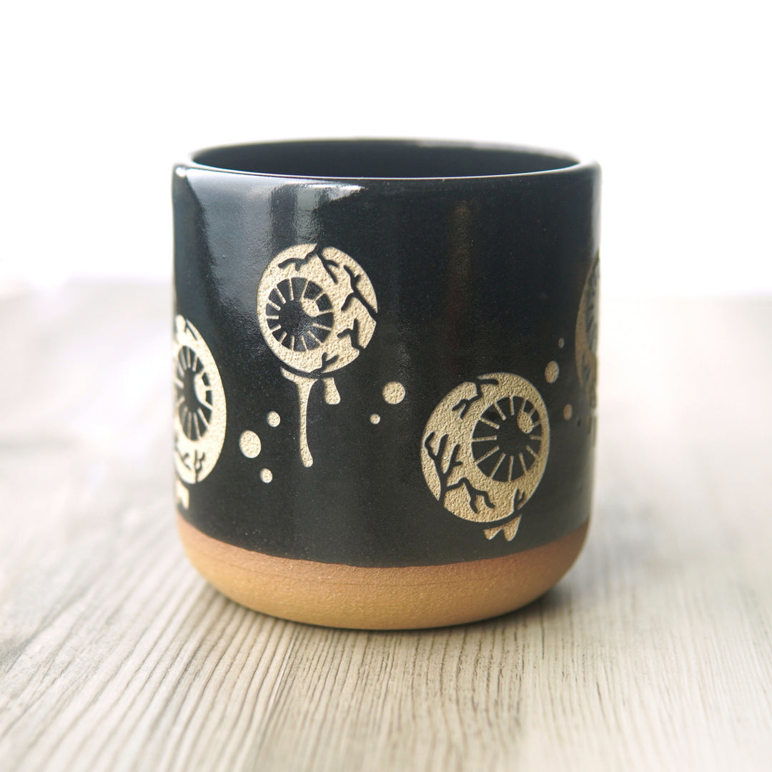 Eyeballs Mug, Farmhouse Style Handmade Pottery