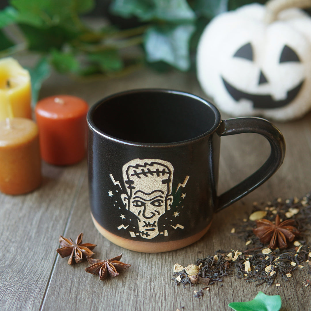 Frankenstein Mug, Farmhouse Style Handmade Pottery