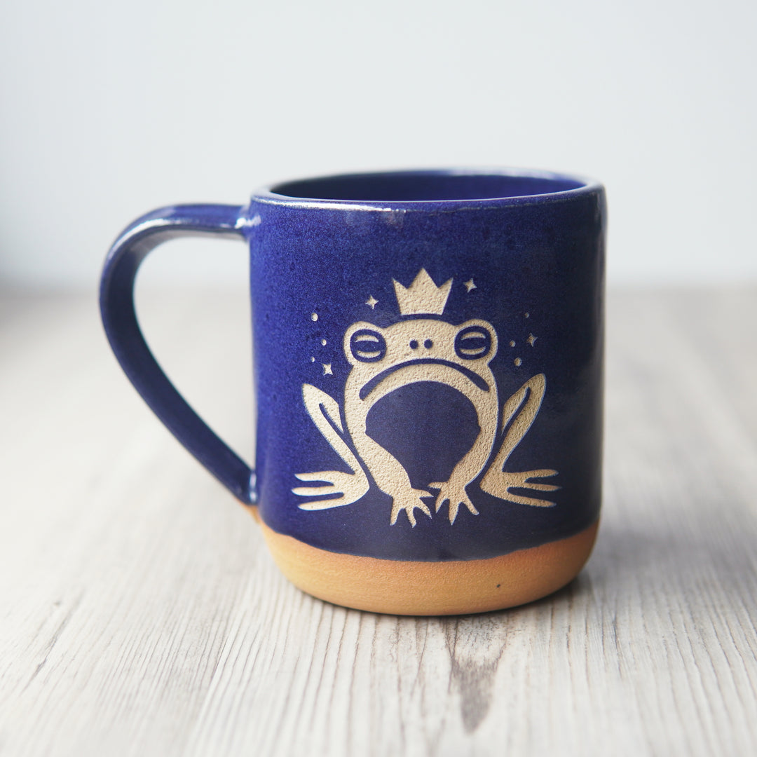 Frog Prince Mug, Farmhouse Style Handmade Pottery