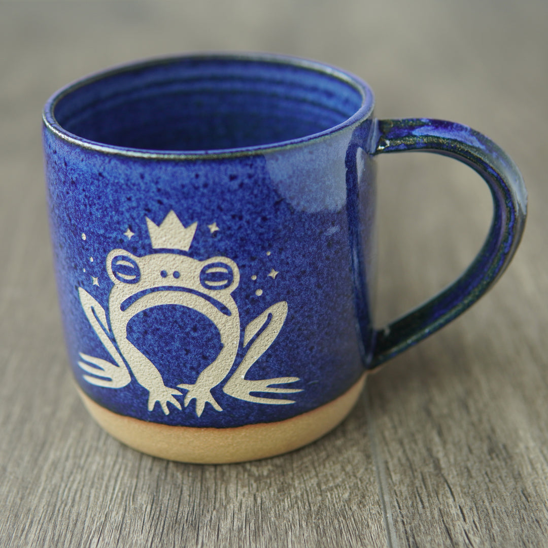 Frog Prince Mug, Farmhouse Style Handmade Pottery