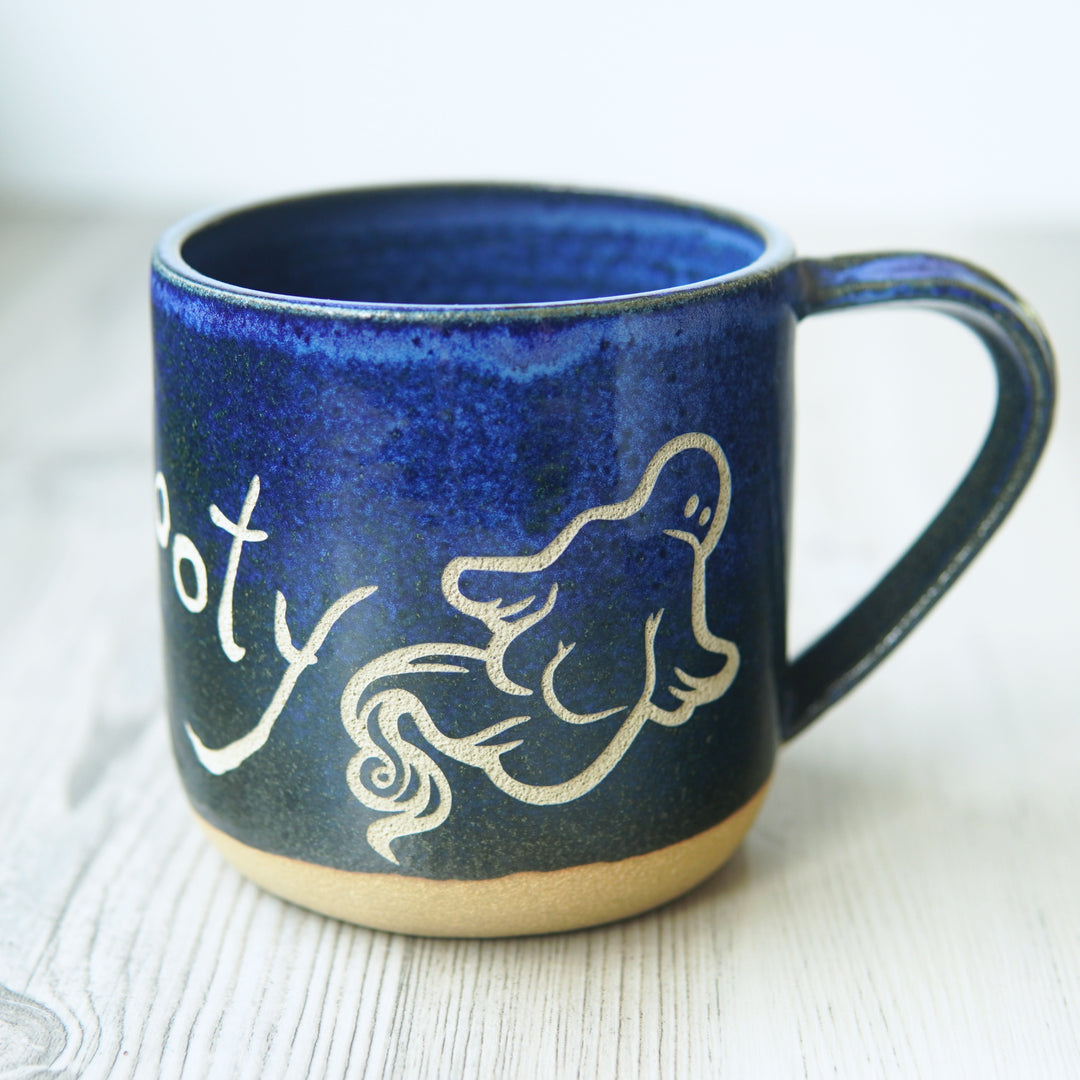 Ghost Booty Mug - Farmhouse Style handmade pottery