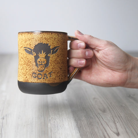 GOAT mug in goldenrod