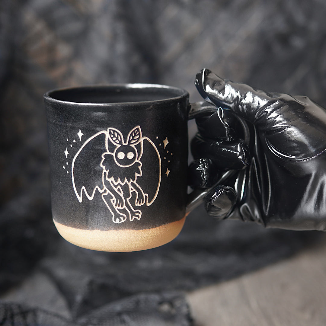Mothman Mug, Farmhouse Style Handmade Pottery