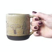 Mushroom Collection Mug, Farmhouse Style Handmade Pottery