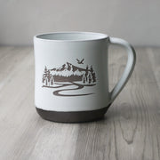 Mount Hood Mug, Farmhouse Style Handmade Pottery