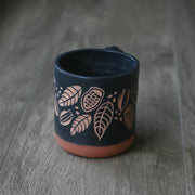 Chocolate Cocoa Pod Mug, Farmhouse Style Handmade Pottery