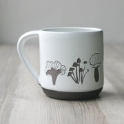 Mushroom Collection Mug, Farmhouse Style Handmade Pottery