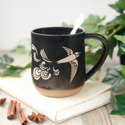 Bird Mug, Farmhouse Style Handmade Pottery