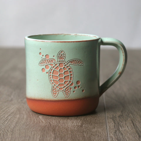 Farmhouse Mug, Engraved-to-Order Handmade Pottery - Dishwasher-Safe, Microwave-Safe