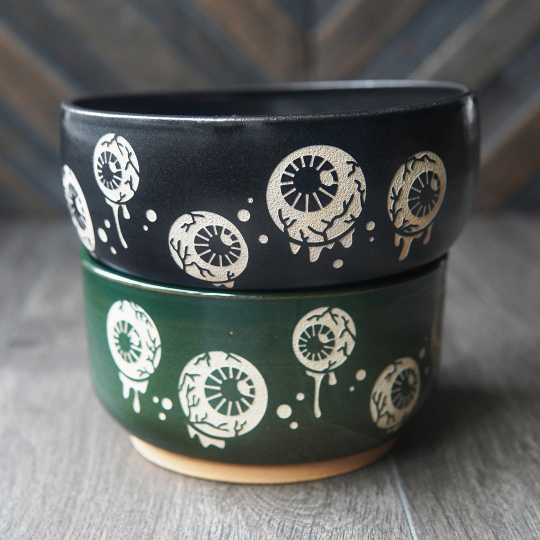 Eyeballs Ramen Bowl, Handmade Pottery