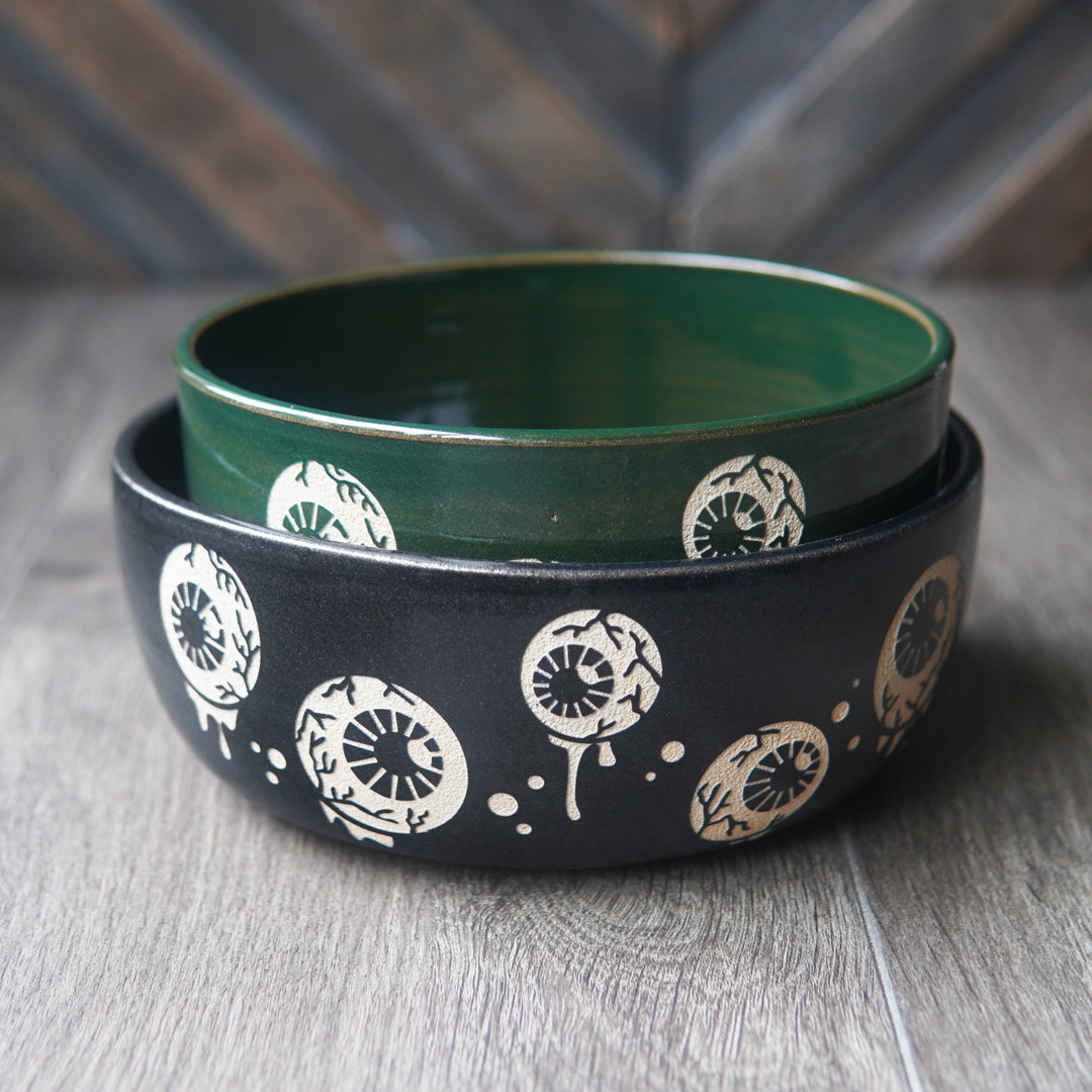 Eyeballs Ramen Bowl, Handmade Pottery