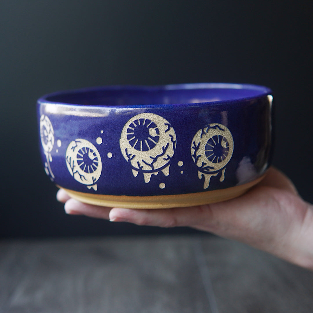 Eyeballs Bowl, Handmade Pottery