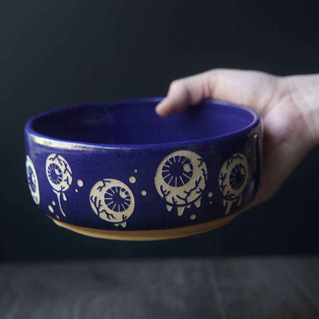 Eyeballs Bowl, Handmade Pottery