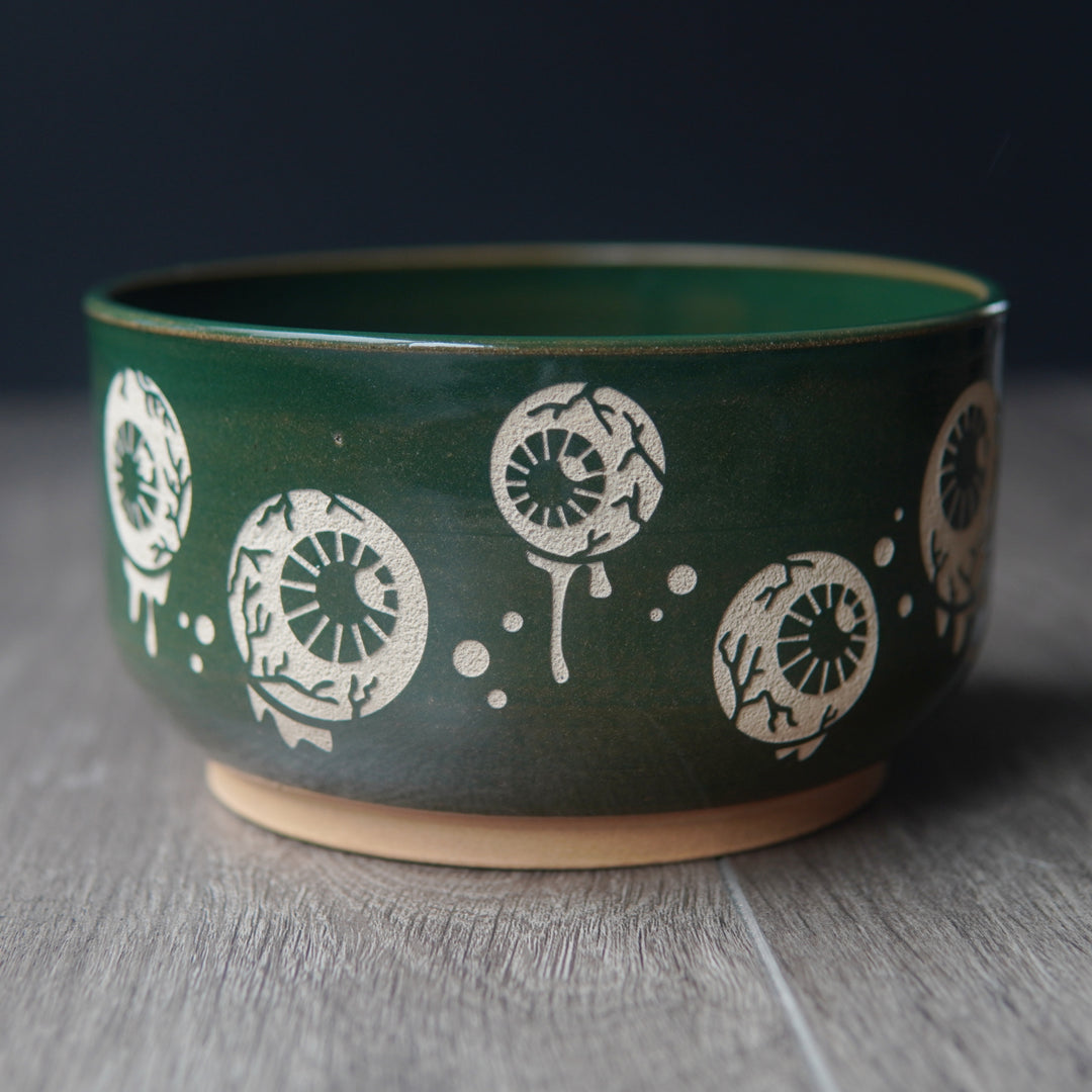 Eyeballs Bowl, Handmade Pottery