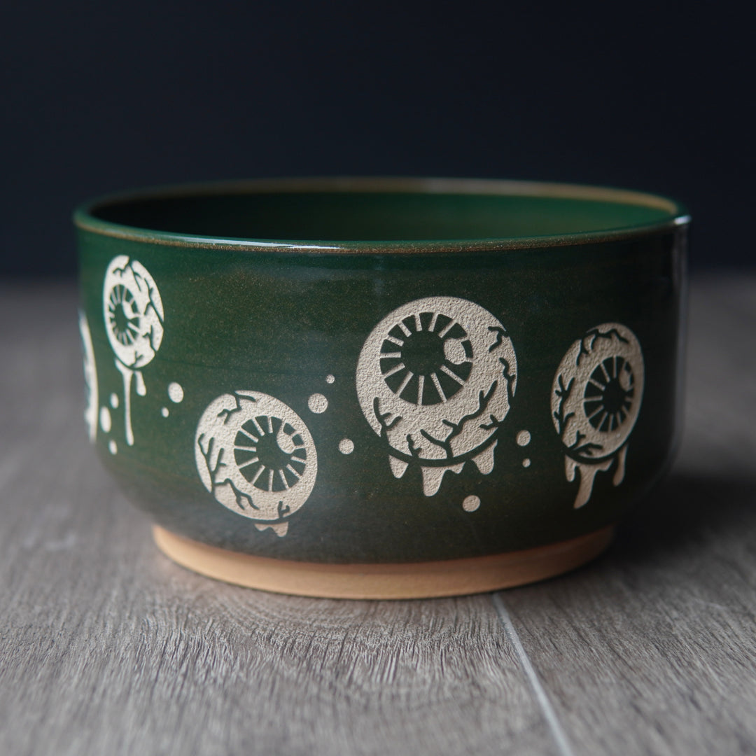 Eyeballs Bowl, Handmade Pottery
