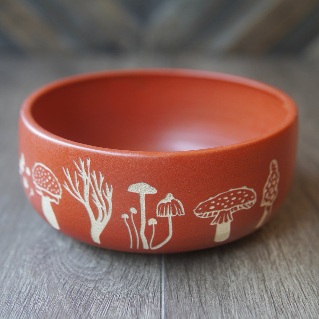 Mushroom Bowl, Farmhouse Style Handmade Pottery