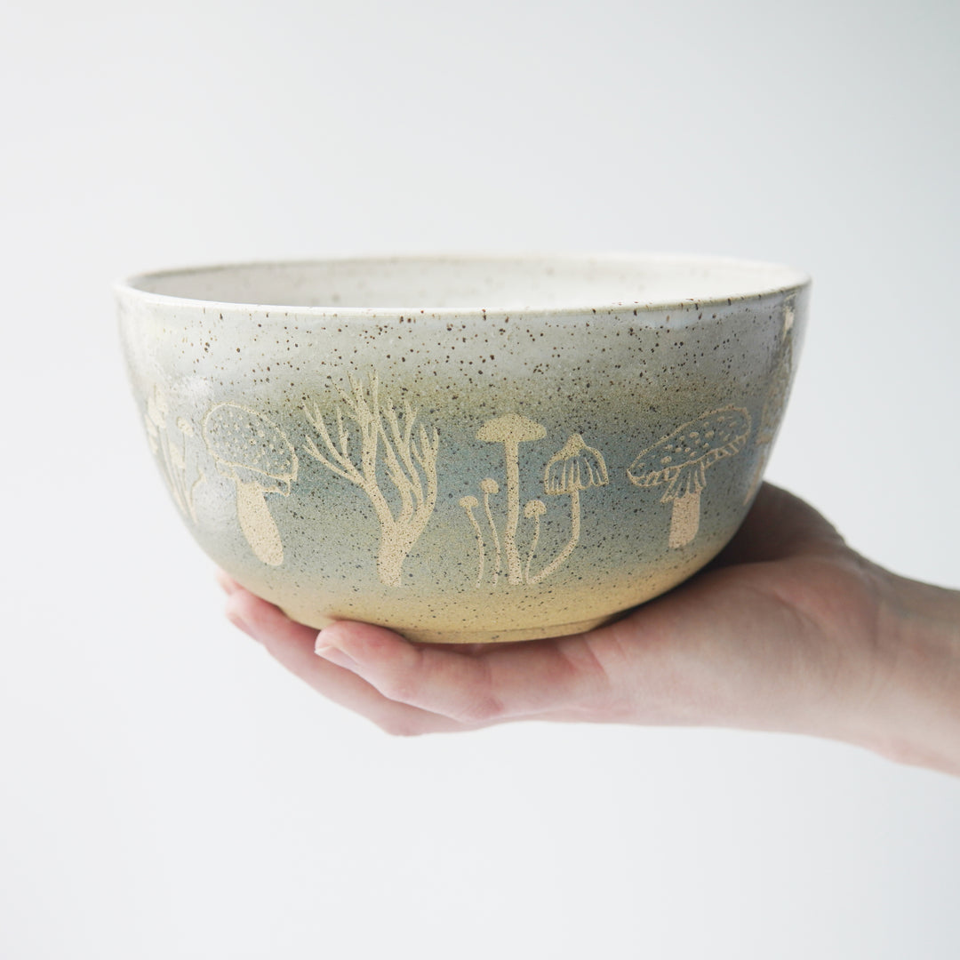 Mushroom Ramen Bowl, Introvert Collection Handmade Pottery