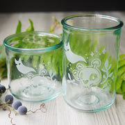 Haunted Skull Rustic Recycled Glass Tumbler
