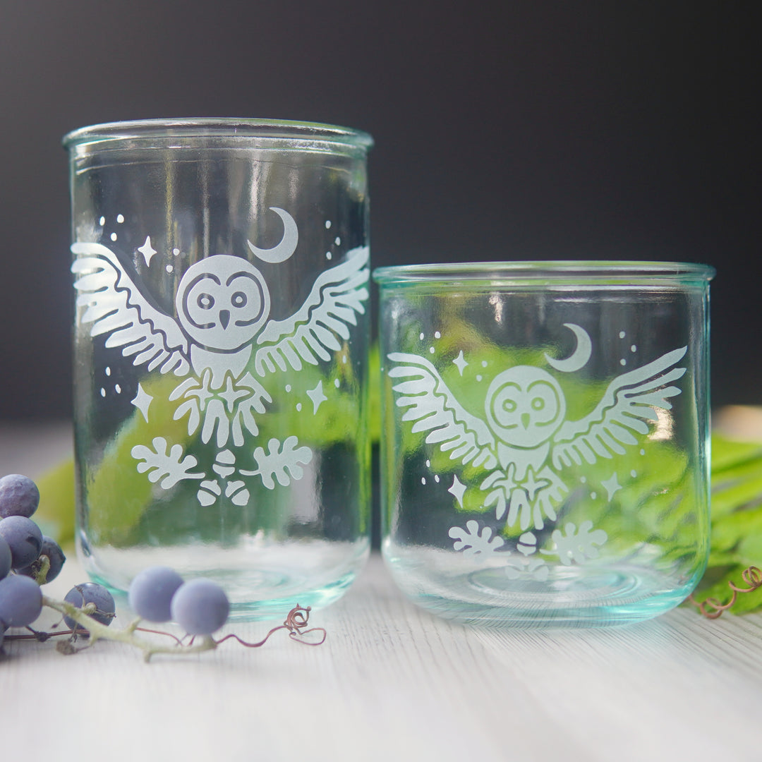 Owl + Oak Rustic Recycled Glass Tumbler