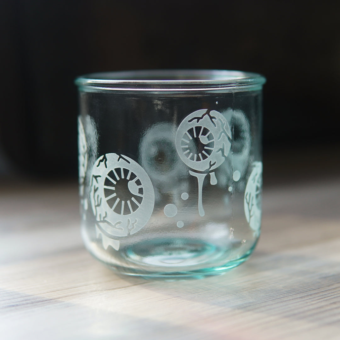 Eyeballs Rustic Recycled Glass Tumbler