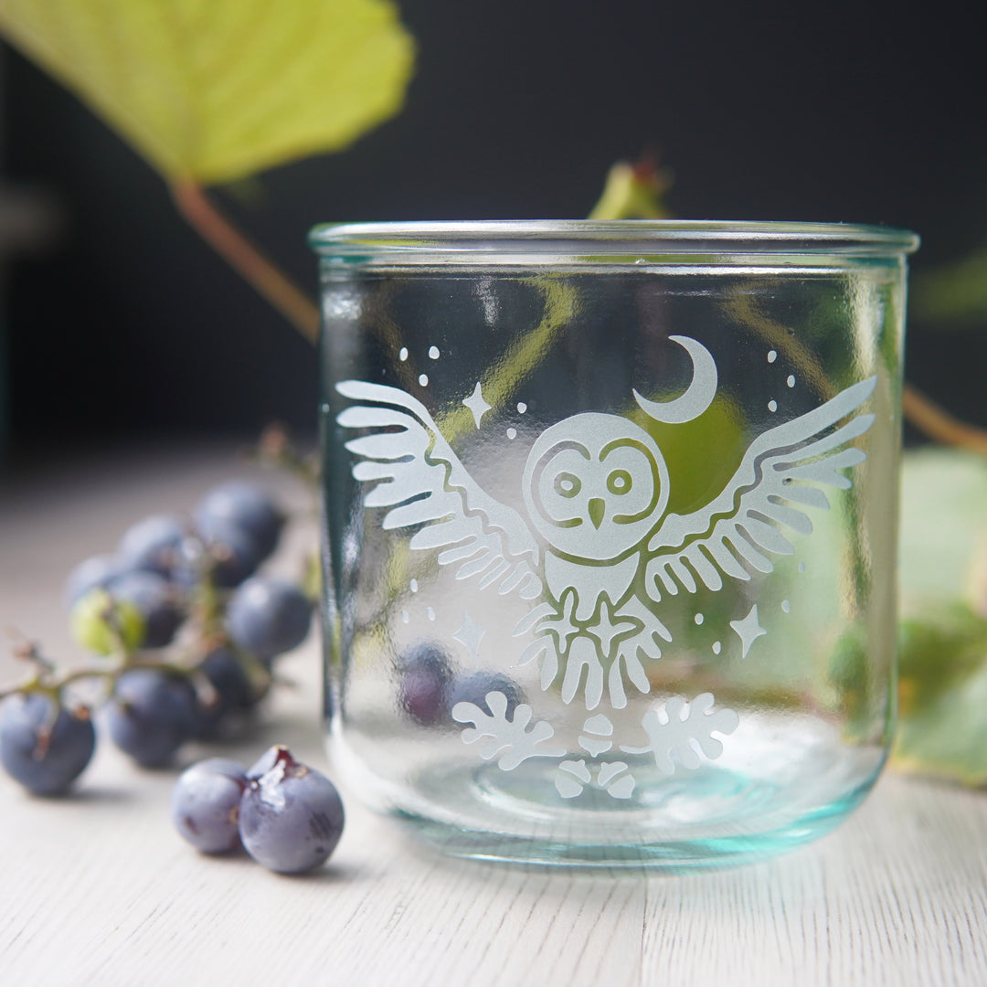 Owl + Oak Rustic Recycled Glass Tumbler