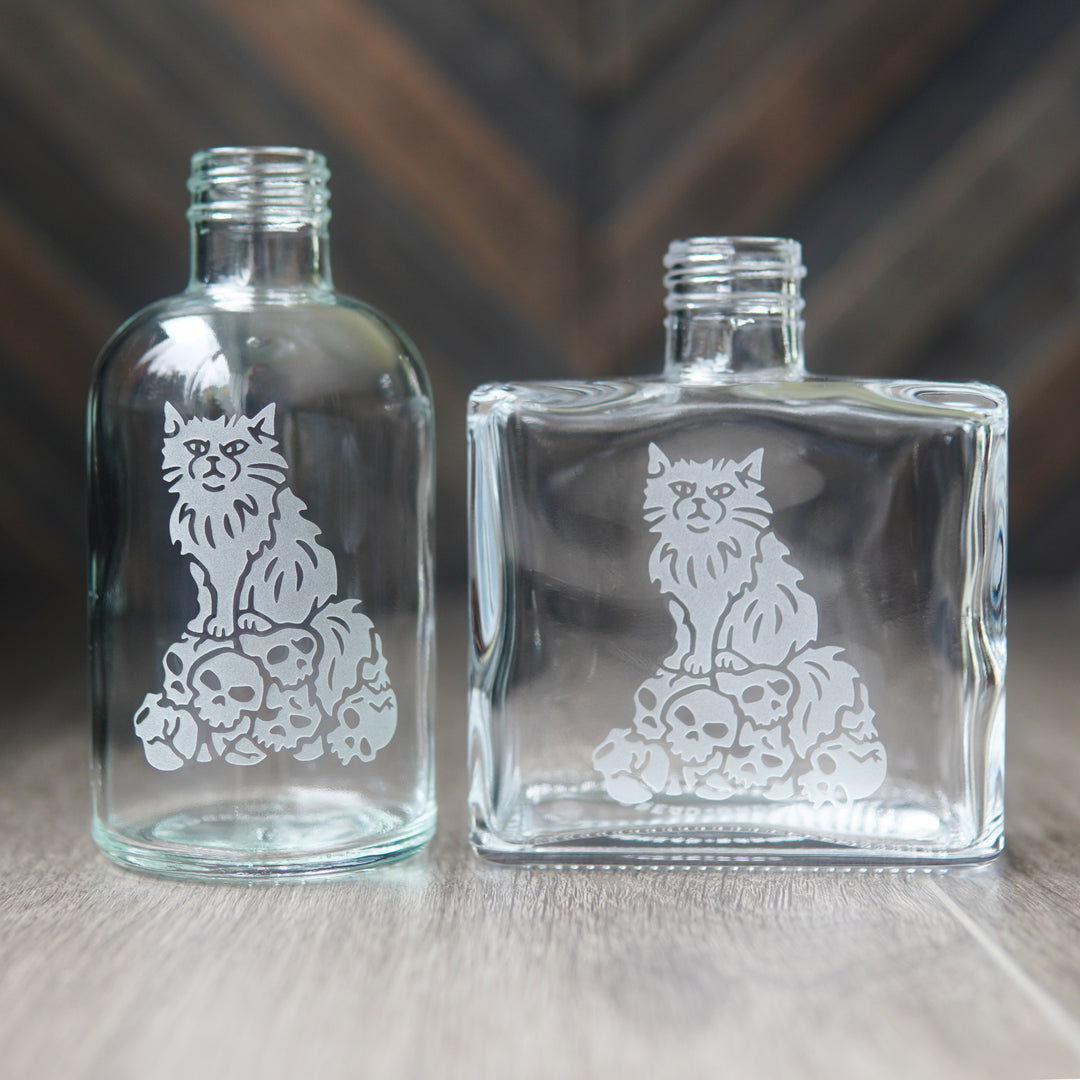 Dungeon Cat Soap Dispenser - Recycled Glass Pump Bottle